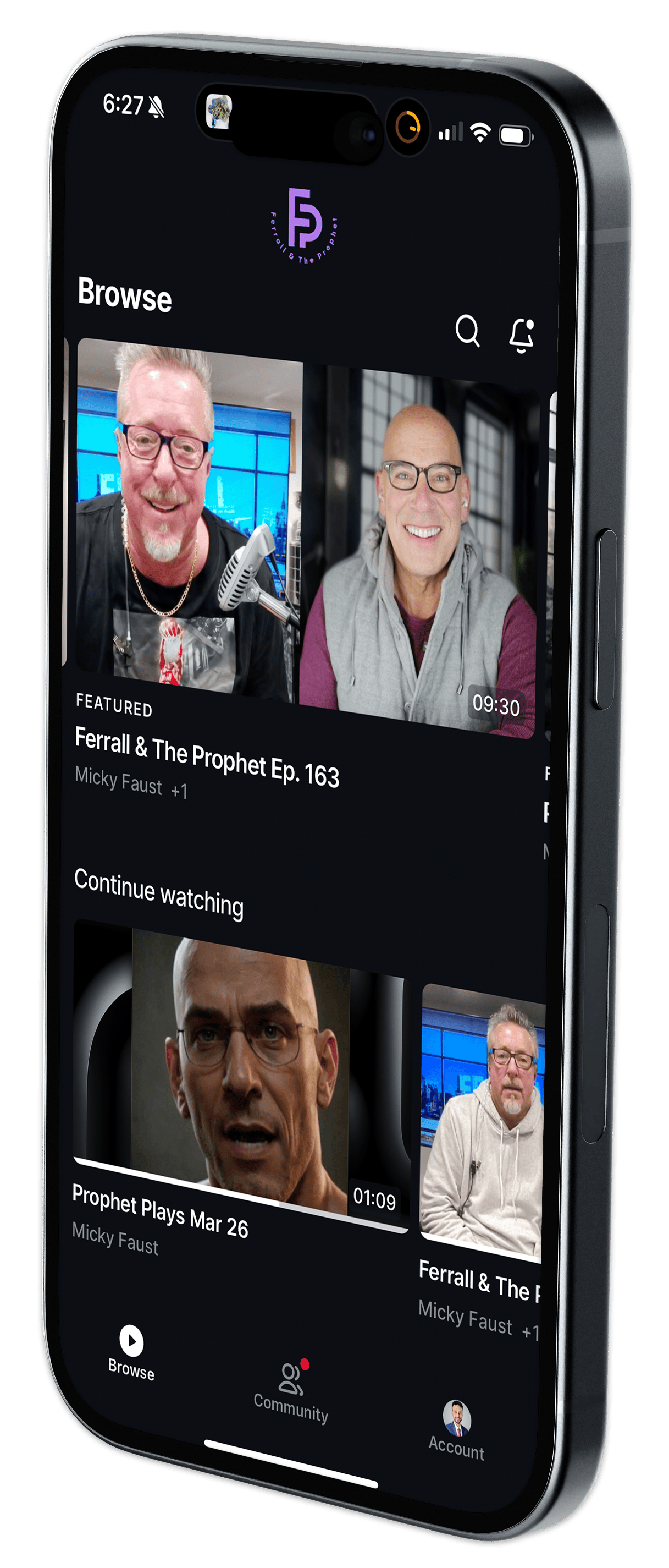 Mobile mockup - prophetable tv 6