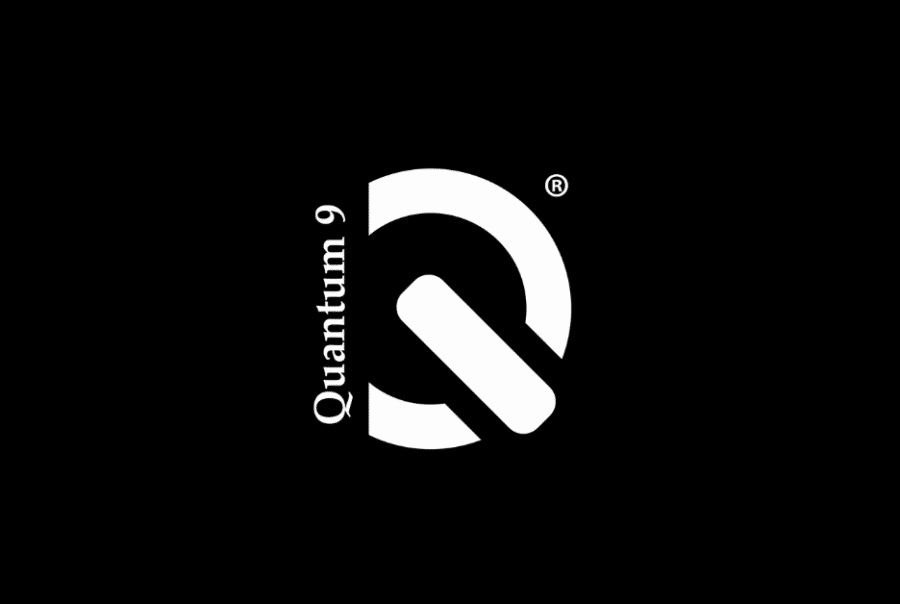 Quantum 9 logo - featured image black background